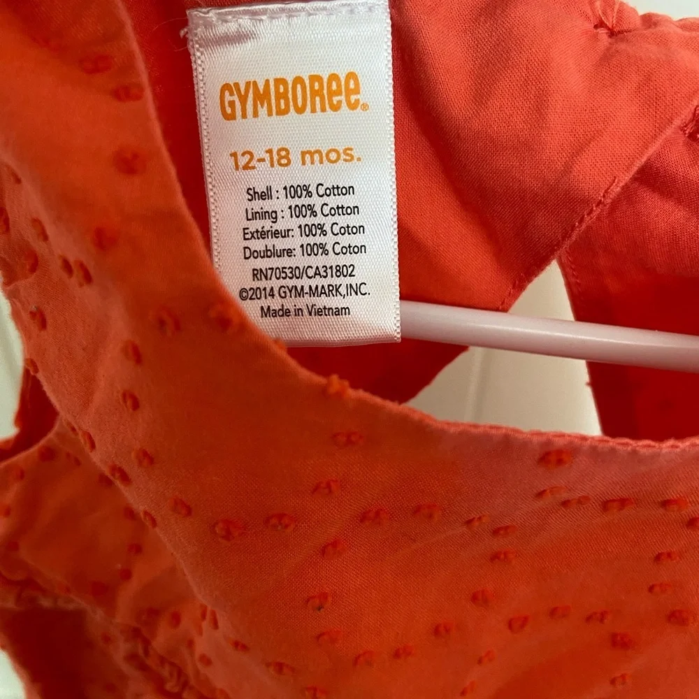 EUC | Gymboree baby‎ girl’s sleeveless embroidered dot dress — 12-18 months